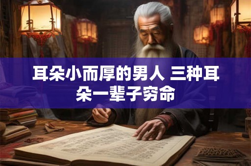 耳朵小而厚的男人 三种耳朵一辈子穷命