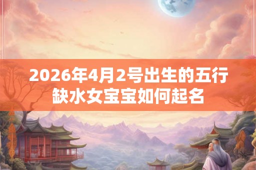2026年4月2号出生的五行缺水女宝宝如何起名