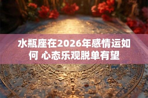 水瓶座在2026年感情运如何 心态乐观脱单有望