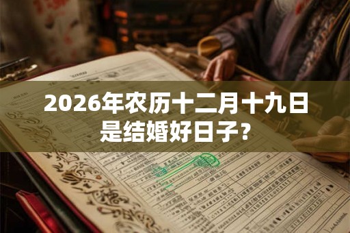 2026年农历十二月十九日是结婚好日子? 2026年农历十二月十九日是结婚好日子?