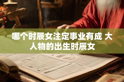 哪个时辰女注定事业有成 大人物的出生时辰女