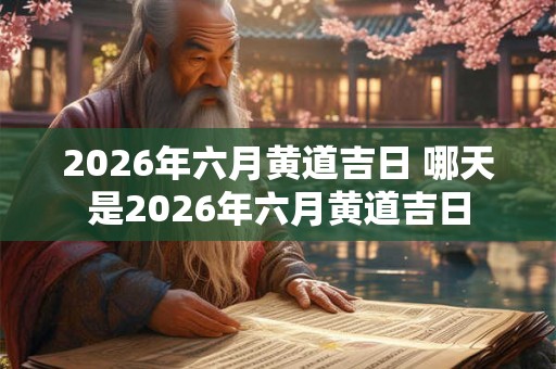 2026年六月黄道吉日 哪天是2026年六月黄道吉日
