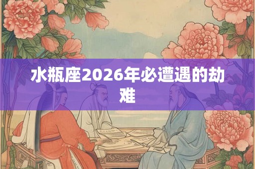 水瓶座2026年必遭遇的劫难