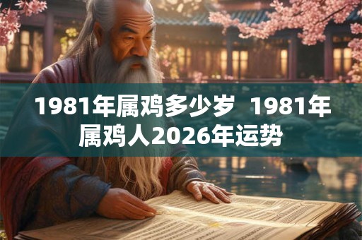 1981年属鸡多少岁  1981年属鸡人2026年运势