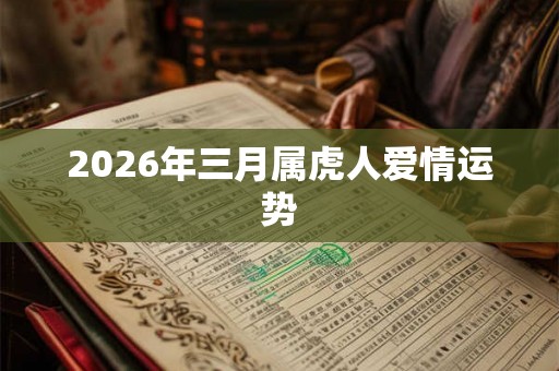 2026年三月属虎人爱情运势