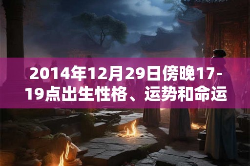 2014年12月29日傍晚17-19点出生性格、运势和命运