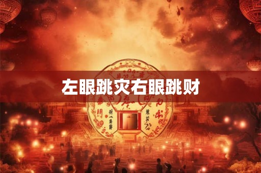 左眼跳灾右眼跳财 左眼跳灾右眼跳财
