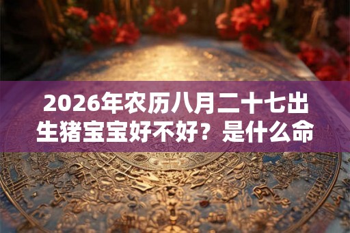 2026年农历八月二十七出生猪宝宝好不好？是什么命？