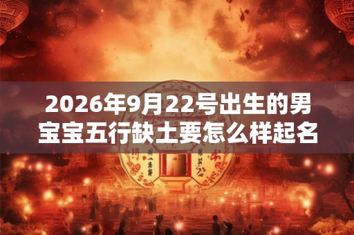 2026年9月22号出生的男宝宝五行缺土要怎么样起名字 2026年9月22号出生的男宝宝五行缺土要怎么样起名字