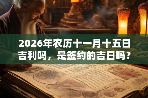 2026年农历十一月十五日吉利吗,是签约的吉日吗? 2026年农历十一月十五日吉利吗,是签约的吉日吗?
