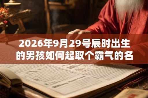 2026年9月29号辰时出生的男孩如何起取个霸气的名字和五行属性
