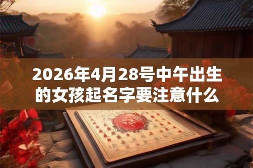2026年4月28号中午出生的女孩起名字要注意什么