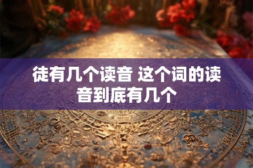徒有几个读音 这个词的读音到底有几个