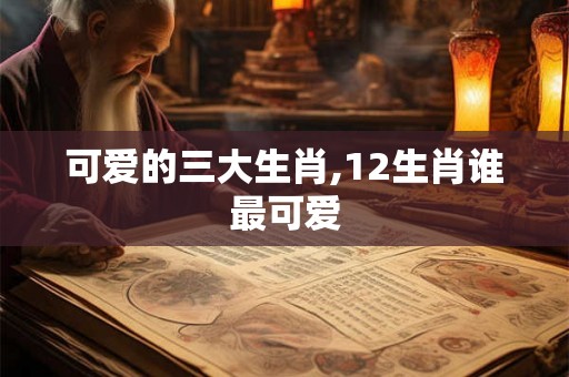 可爱的三大生肖,12生肖谁最可爱