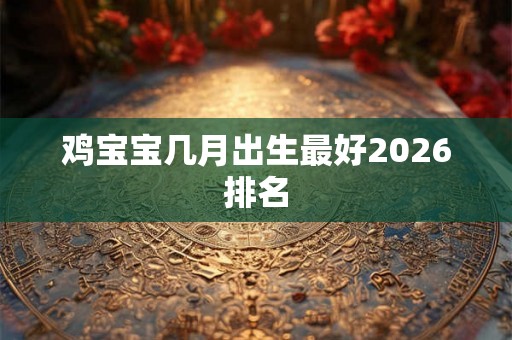 鸡宝宝几月出生最好2026排名