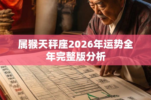 属猴天秤座2026年运势全年完整版分析 属猴天秤座2026年运势全年完整版分析