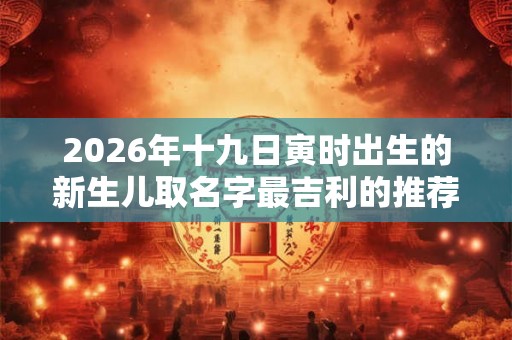 2026年十九日寅时出生的新生儿取名字最吉利的推荐 2026年十九日寅时出生的新生儿取名字最吉利的推荐