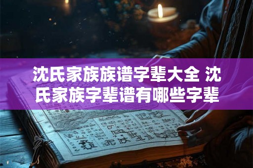 沈氏家族族谱字辈大全 沈氏家族字辈谱有哪些字辈