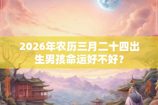 2026年农历三月二十四出生男孩命运好不好? 2026年农历三月二十四出生男孩命运好不好?