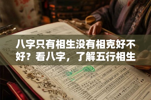 八字只有相生没有相克好不好？看八字，了解五行相生相克的原理