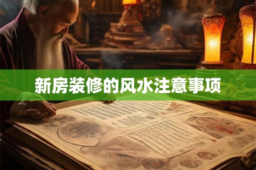 新房装修的风水注意事项 新房装修的风水注意事项