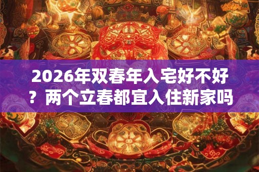 2026年双春年入宅好不好?两个立春都宜入住新家吗 2026年双春年入宅好不好?两个立春都宜入住新家吗