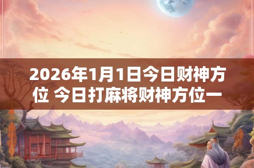 2026年1月1日今日财神方位 今日打麻将财神方位一览表