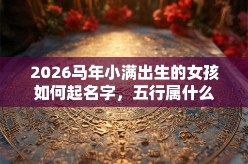 2026马年小满出生的女孩如何起名字，五行属什么