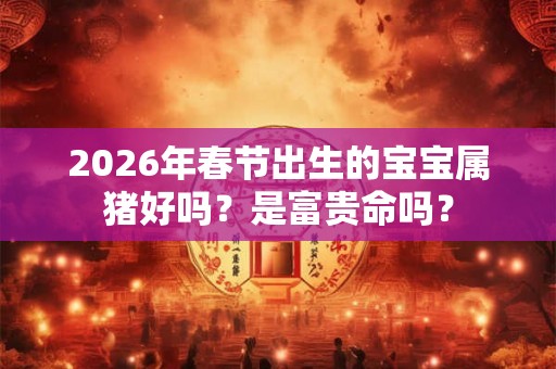 2026年春节出生的宝宝属猪好吗？是富贵命吗？