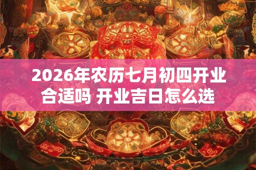 2026年农历七月初四开业合适吗 开业吉日怎么选 2026年农历七月初四开业合适吗 开业吉日怎么选