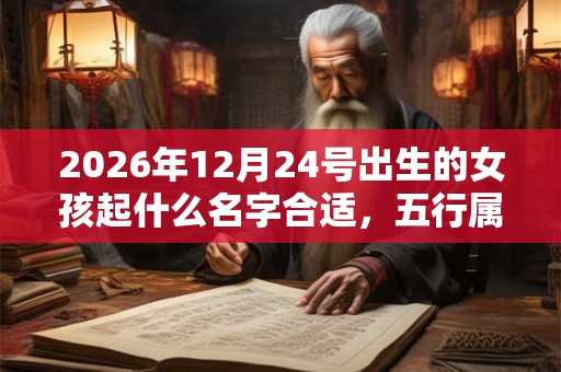 2026年12月24号出生的女孩起什么名字合适，五行属什么