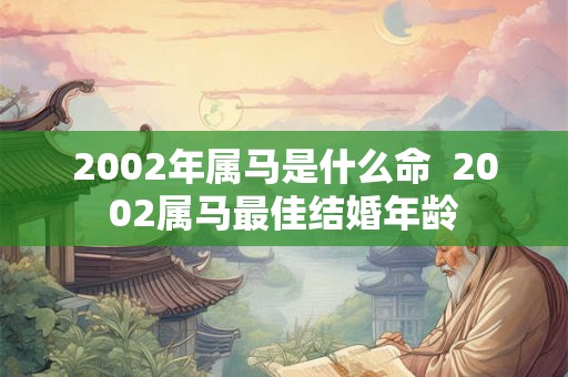 2002年属马是什么命  2002属马最佳结婚年龄