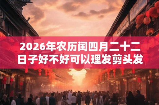 2026年农历闰四月二十二日子好不好可以理发剪头发吗？