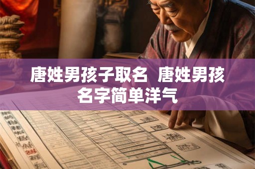 唐姓男孩子取名  唐姓男孩名字简单洋气