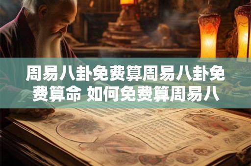 周易八卦免费算周易八卦免费算命 如何免费算周易八卦命
