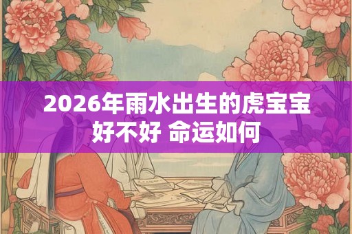 2026年雨水出生的虎宝宝好不好 命运如何