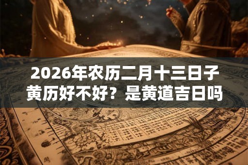 2026年农历二月十三日子黄历好不好？是黄道吉日吗？