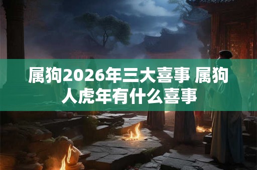 属狗2026年三大喜事 属狗人虎年有什么喜事 属狗2026年三大喜事 属狗人虎年有什么喜事