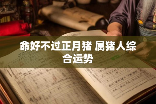 命好不过正月猪 属猪人综合运势 命好不过正月猪 属猪人综合运势
