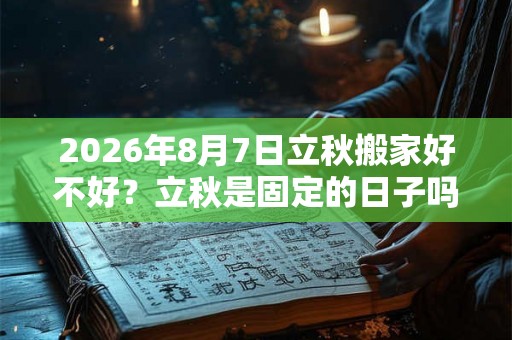 2026年8月7日立秋搬家好不好？立秋是固定的日子吗？