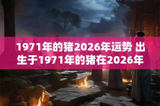 1971年的猪2026年运势 出生于1971年的猪在2026年会有怎样的运势