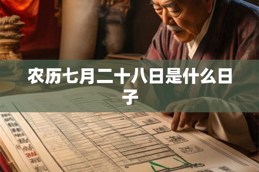 农历七月二十八日是什么日子 农历七月二十八日是什么日子