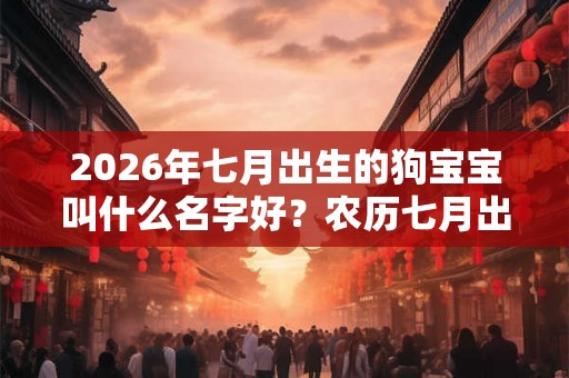 2026年七月出生的狗宝宝叫什么名字好?农历七月出生的人好吗? 2026年七月出生的狗宝宝叫什么名字好?农历七月出生的人好吗?