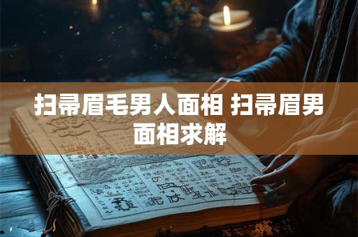 扫帚眉毛男人面相 扫帚眉男面相求解
