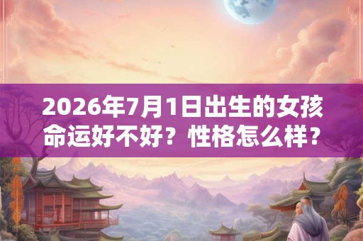 2026年7月1日出生的女孩命运好不好？性格怎么样？