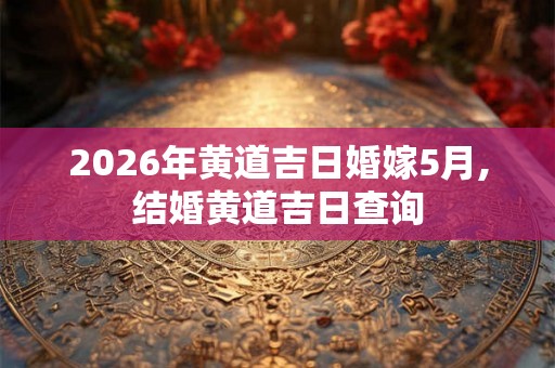 2026年黄道吉日婚嫁5月,结婚黄道吉日查询 2026年黄道吉日婚嫁5月,结婚黄道吉日查询