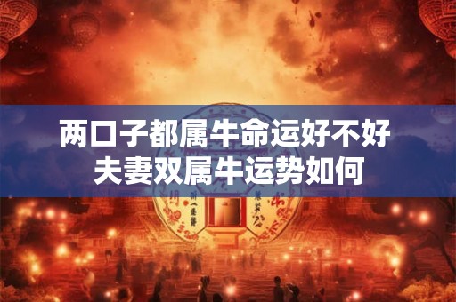 两口子都属牛命运好不好 夫妻双属牛运势如何 两口子都属牛命运好不好 夫妻双属牛运势如何