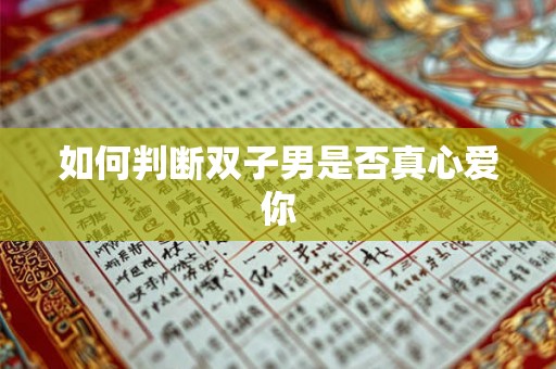 如何判断双子男是否真心爱你