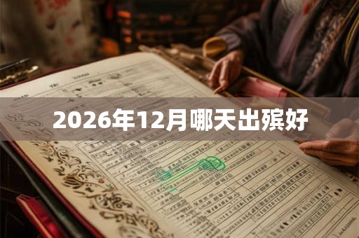 2026年12月哪天出殡好