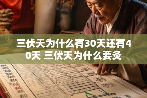 三伏天为什么有30天还有40天 三伏天为什么要灸